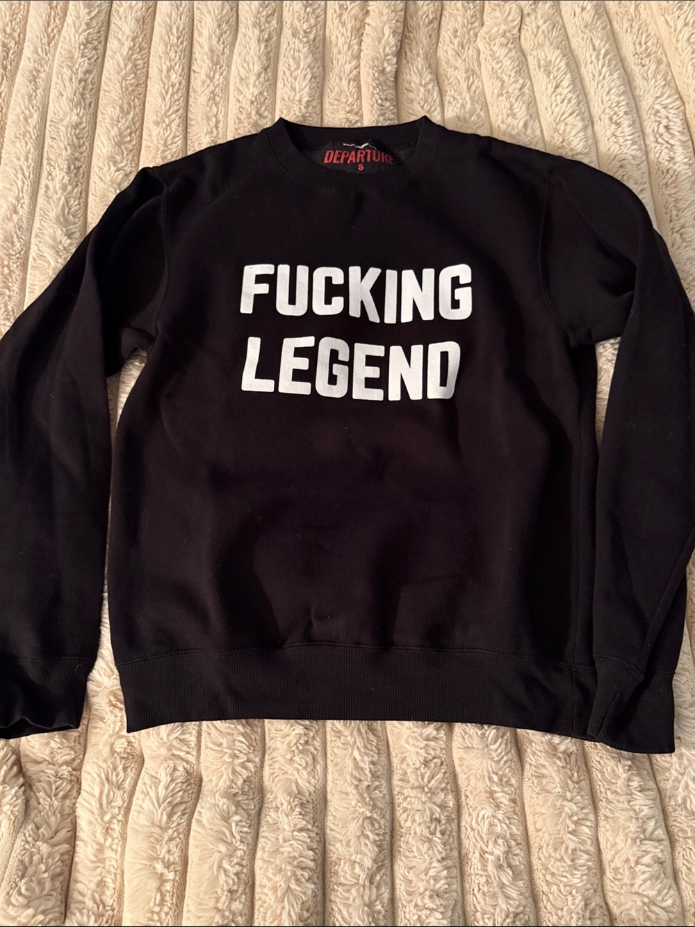 Departure-Black "Fucking Legend" Crewneck Sweater